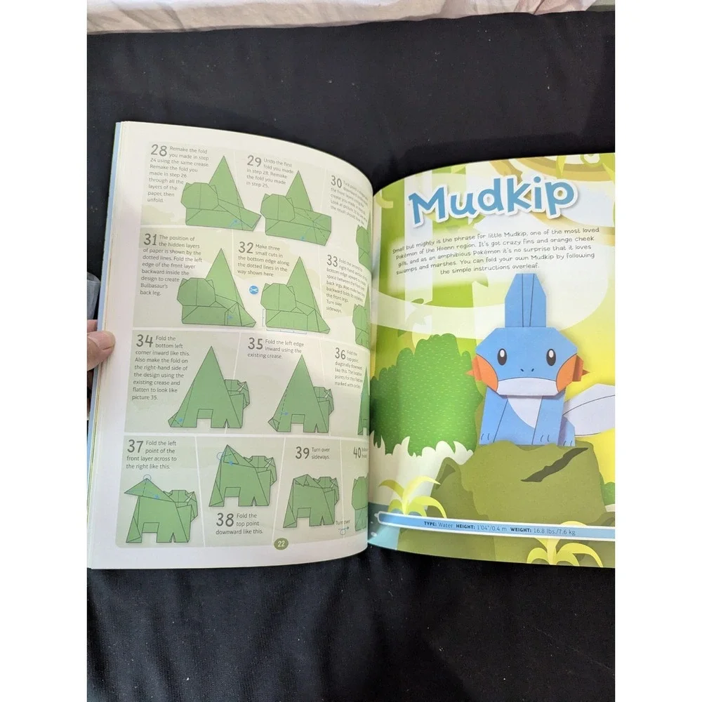 Pokémon Origami fold your own Pikachu Charizard Scraggy Bulbasaur Munchlax Eevee